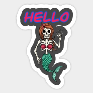 Little mermaid skull Sticker